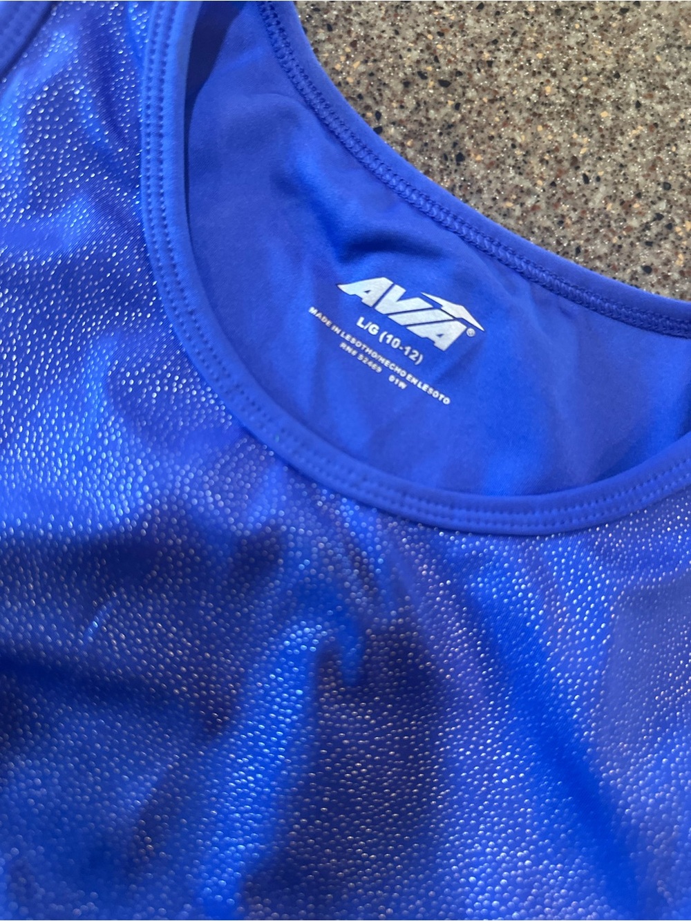 Avia Blue Mesh Racerback Sports Bra - Picture 2 of 4